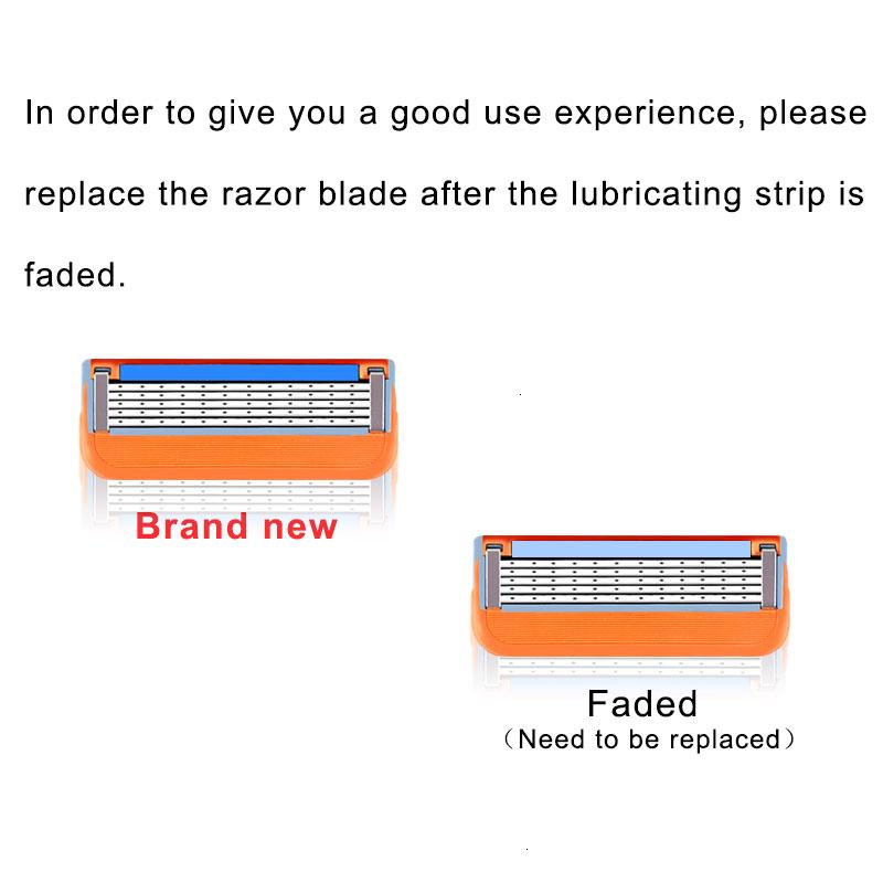 4Pcs/pack Razor Blades for Shaving Manual Straight Razor Blades Five Layer