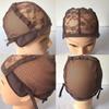 Wig Cap Front Lace For Making Wigs 56Cm Adjustable Straps Black Stretch Weaving Hair Nets Hat Mesh Women'S Dome Accessories