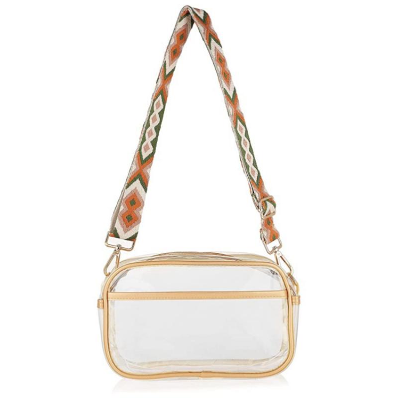 Yogodlns Summer INS Korean Beach Bag Transparent PVC Waterproof Travel Large Capacity Crossbody Bag Swimming Bag Storage Woman's Bag