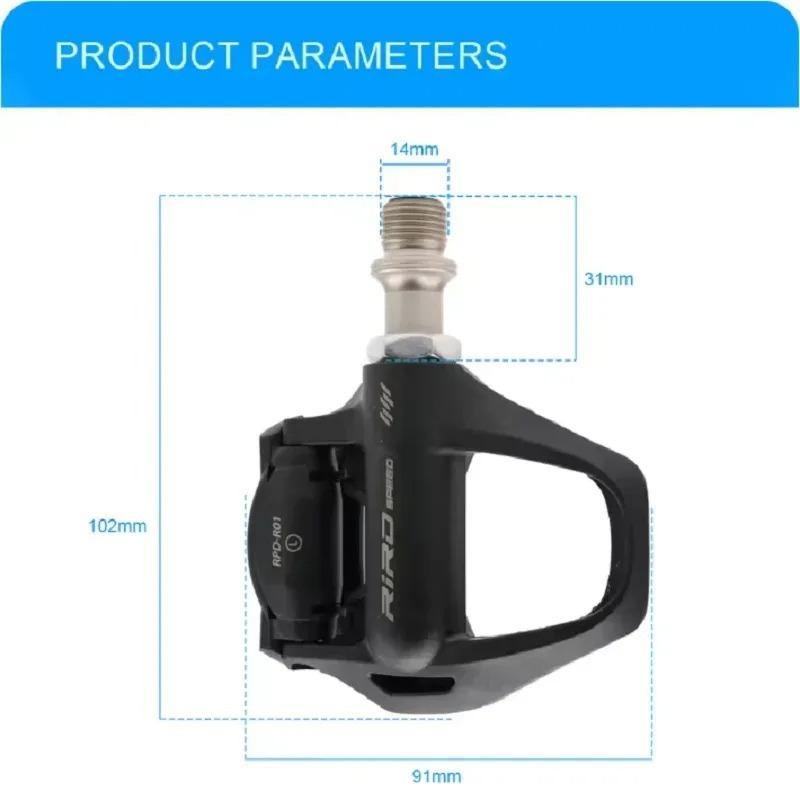 RIRO automatic road bike pedals Self-Locking nylon pedals with Cleat For Shimano SPD System black ultralight road bike pedals