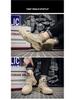 2025 Spring Men's Trendy Casual Outdoor Leather Work Boots - Fashionable British High-Top Design