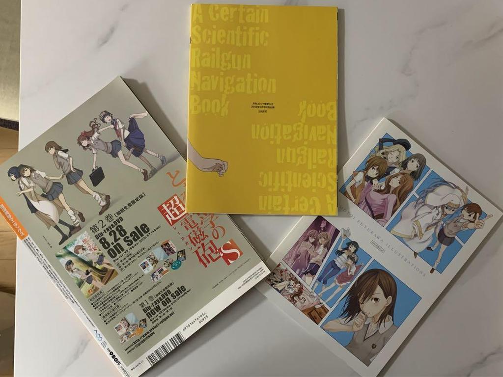 [USED] A Certain Scientific Railgun Art Book Mook Book Bundle