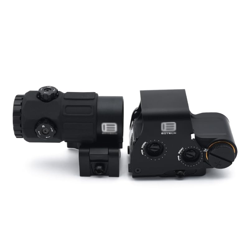 Improved Lens EO EXPS3 558 G45 Type Set Replica Dot Sight with Magnifier and Mount Spacer, 3x Booster Scope, Black Engraving