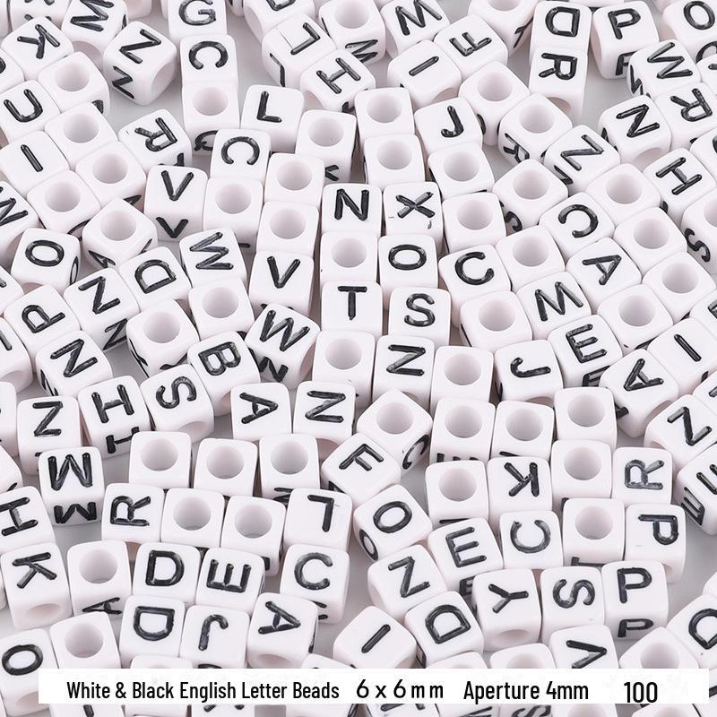 Colorful Acrylic Square Beads: English & Russian Letters for Handmade DIY Bracelets & Jewelry Accessories