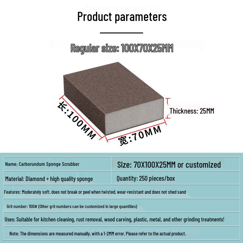Magic Eraser Emery Sponge: Rust Remover & Descaling Kitchen Cleaning Brush