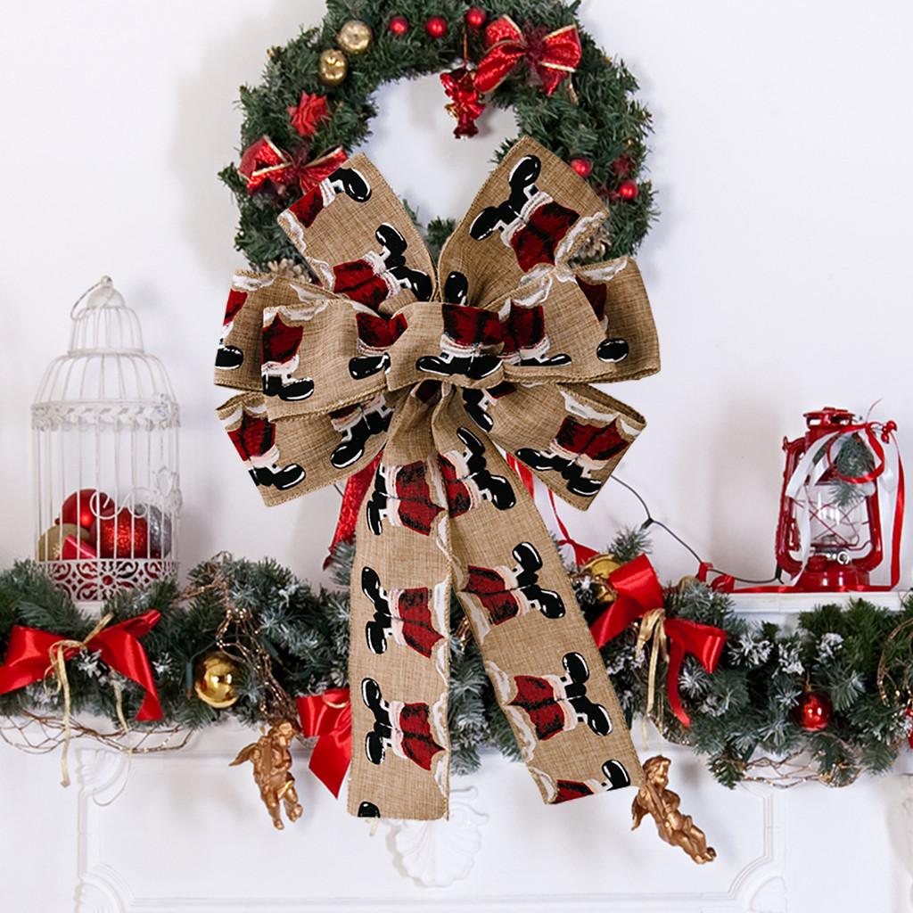 Decorative Christmas Whimsical Bows In Bright Fabrics For Joyful Decor Seasonal