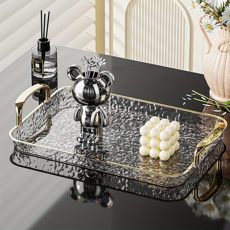 Square Storage Tray Home Living Room Coffee Table Tea Cup Storage Plate Acrylic Tray Aromatherapy Organizer Tray Home Decor