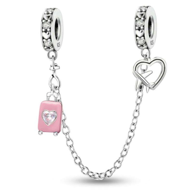 Copper Fluorescence Hollow Out Love Heart Butterfly Charms Bead Necklace Making Gift Of High Quality Fine Jewelry