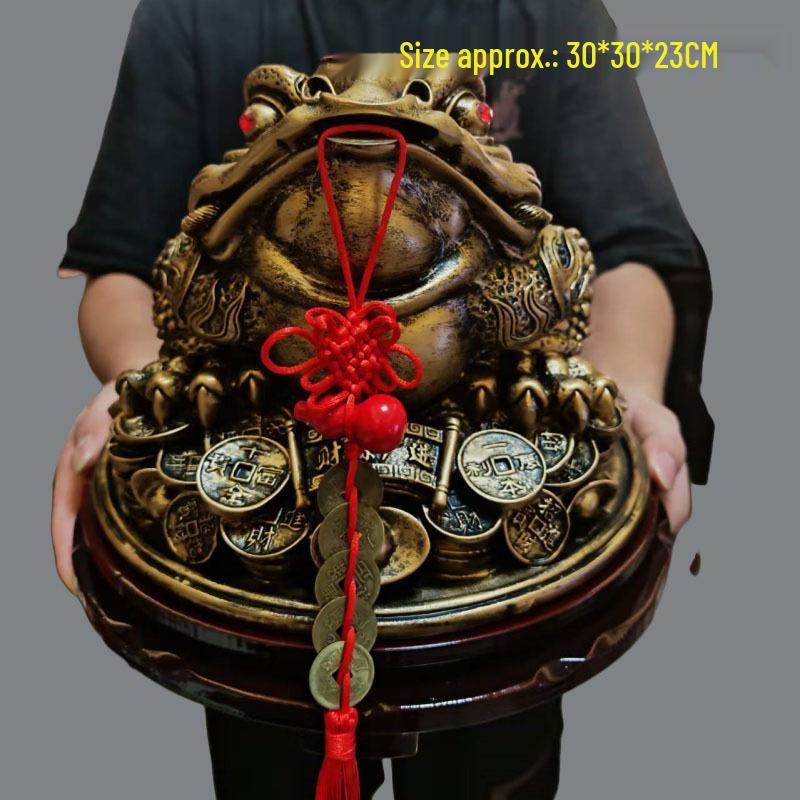 

Вращающаяся Золотая Жаба, приносящая богатство: Треногая статуэтка для украшения офиса или магазина и в качестве подарка