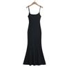 Design Sense Back Embroidery Butterfly Hollow Fish Tail Suspender Dress Women's Summer Pure Desire Slim Hip Wrap Long Skirt