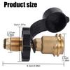 Propane POL To QCC1 Type1 Tank Adapter Solid Brass Handheld Gas Cylinder Converter For BBQ Camping Stove Heater Fire Pit