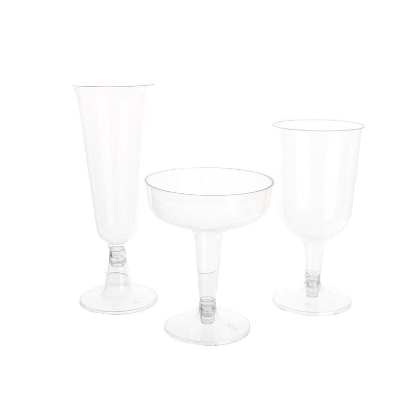 10 ks Plastové čiré šampaňské pohárky na koktejlový bar Sklenice na toasty Nádobí na narozeninovou oslavu výročí svatby