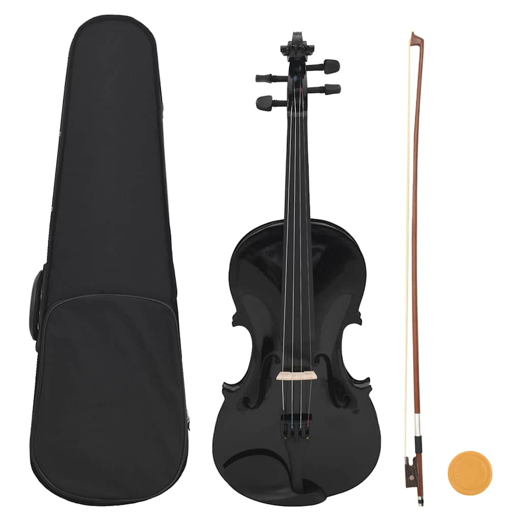Violin Complete Set with Bow and Chin Rest Light Wood Size 4 4