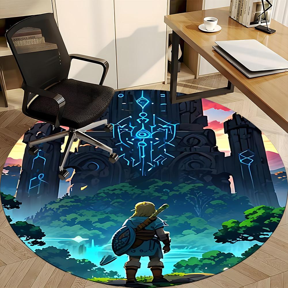 1pc The Legend of Office Round Area Rug, Bedroom Living Room Home Decor, Room Deco, Offic a1016201