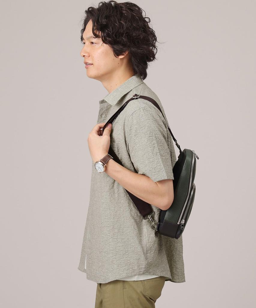 Takeo Kikuchi Men's Ripple Casual Shirt (Solid, Check, Botanical Pattern) 07081511, Red (261) 04 (LL)