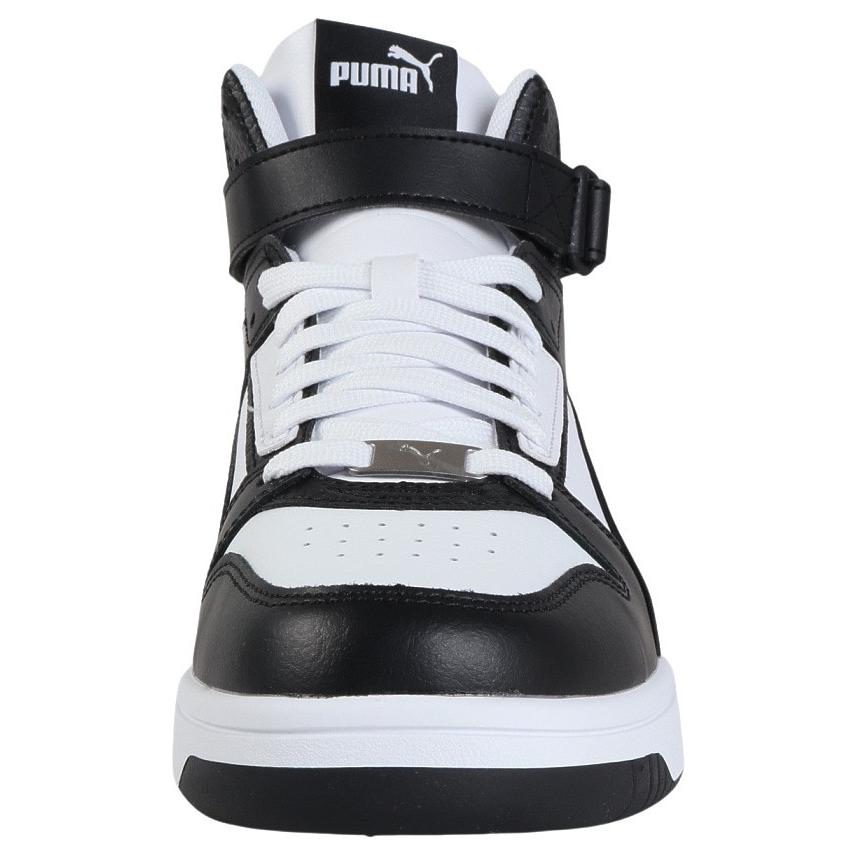 Puma Rebound Joy Comfortable Versatile Low-Top High-Top Sneakers Unisex Sneakers Black White 398429-02