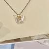 Alloy Necklace with Bow Cat Pendant Graceful Clavicle Chain Choker for Women