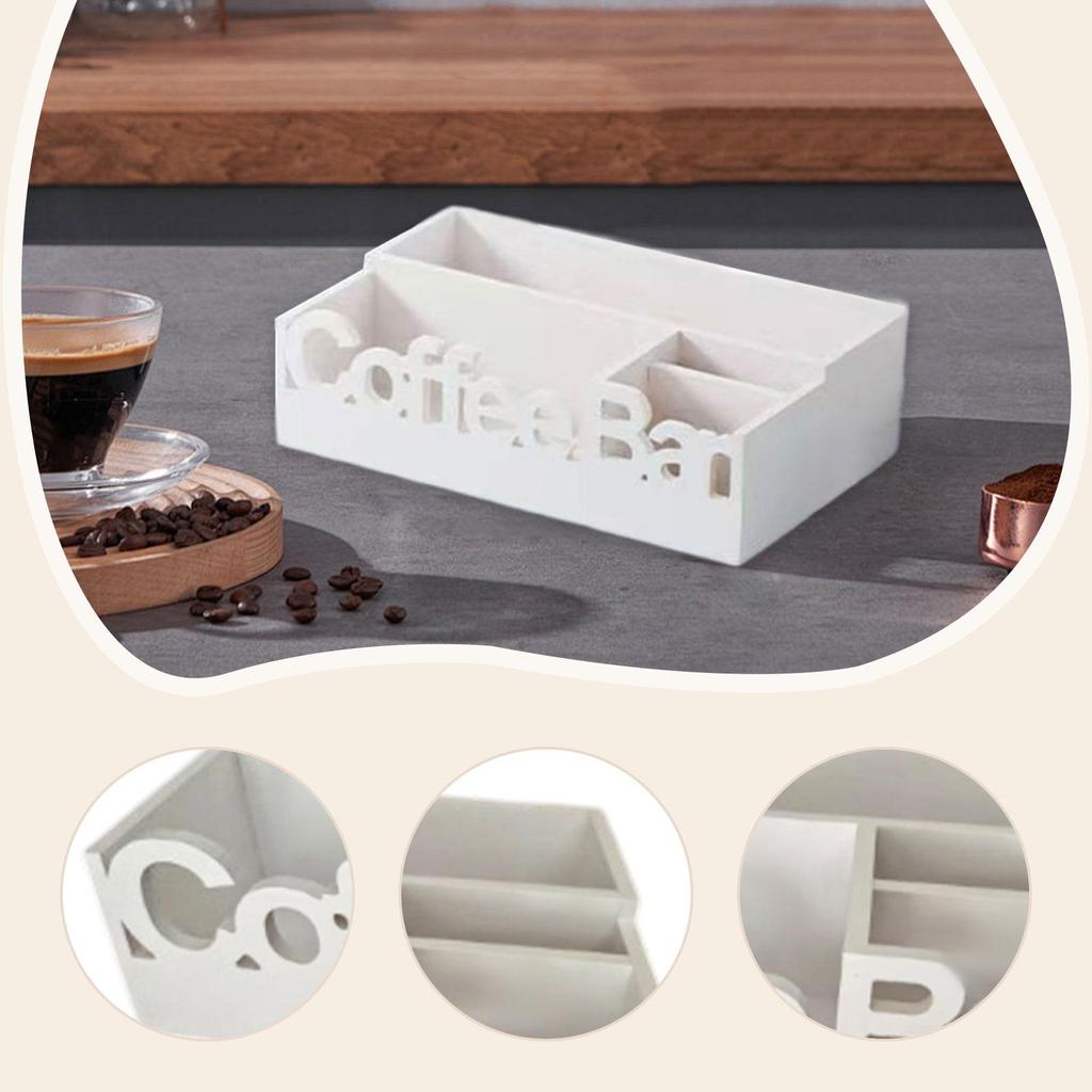 Holz Kaffeestation Organizer Bauernhaus Tee Gewürz Organizer Aufbewahrungskorb für Lounge Café Kaffeebar Hotel Arbeitsplatte