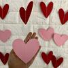 8pcs Heart Streamers Garland Red Pink Valentines Day Decoration Hanging Hearts Valentines Day Banner Hanging Valentines Garland