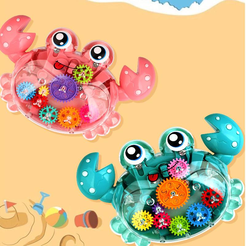 Elektrisches transparentes Konzept-Getriebeauto mit Musik, interaktives universelles Lauflernfahrzeug, Geschenkspielzeug für Kinder