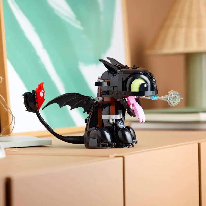 New IDEAS Series Building Block Toys for Boys and Girls Fan Collection, Birthday Gift 10375 How To Train Your Dragon - Toothless