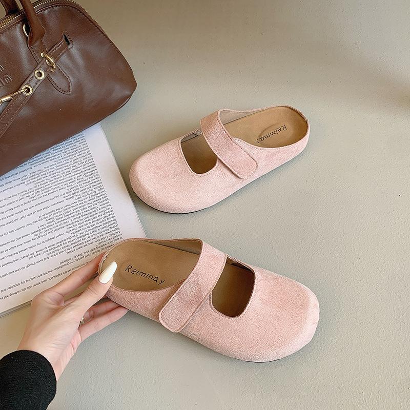 Birkenspring summer slippers female lazy one pedal 2025 new magic casual outer wear bag head half slippers female