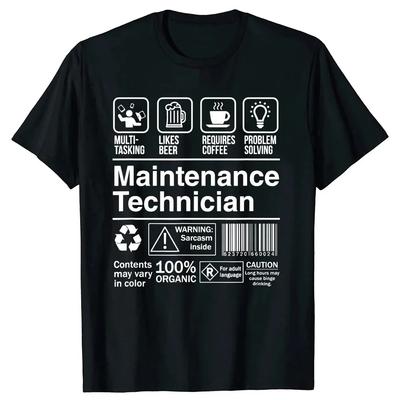 Camiseta Regalos Trabajador de Mantenimiento Hombre Mujer Más Cuello Redondo Diario Casual Overd Streetwear Harajuku Unisex Camisetas#Color