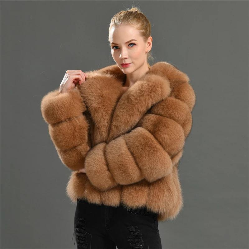 European and American Women's Faux Fur Coat, Imitation Fox Fur, 2023 Autumn/Winter Collection, Suit Collar.