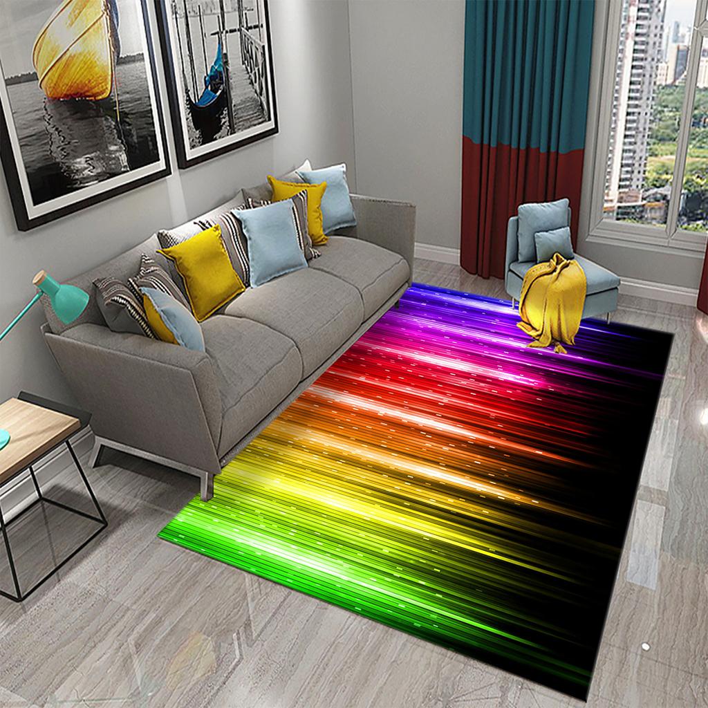 Colorful Rainbow Carpet for Bathroom Living Room Bedroom Kitchen Entrance Rug Soft Non-Slip Carpet Home Decoration Floor Mat