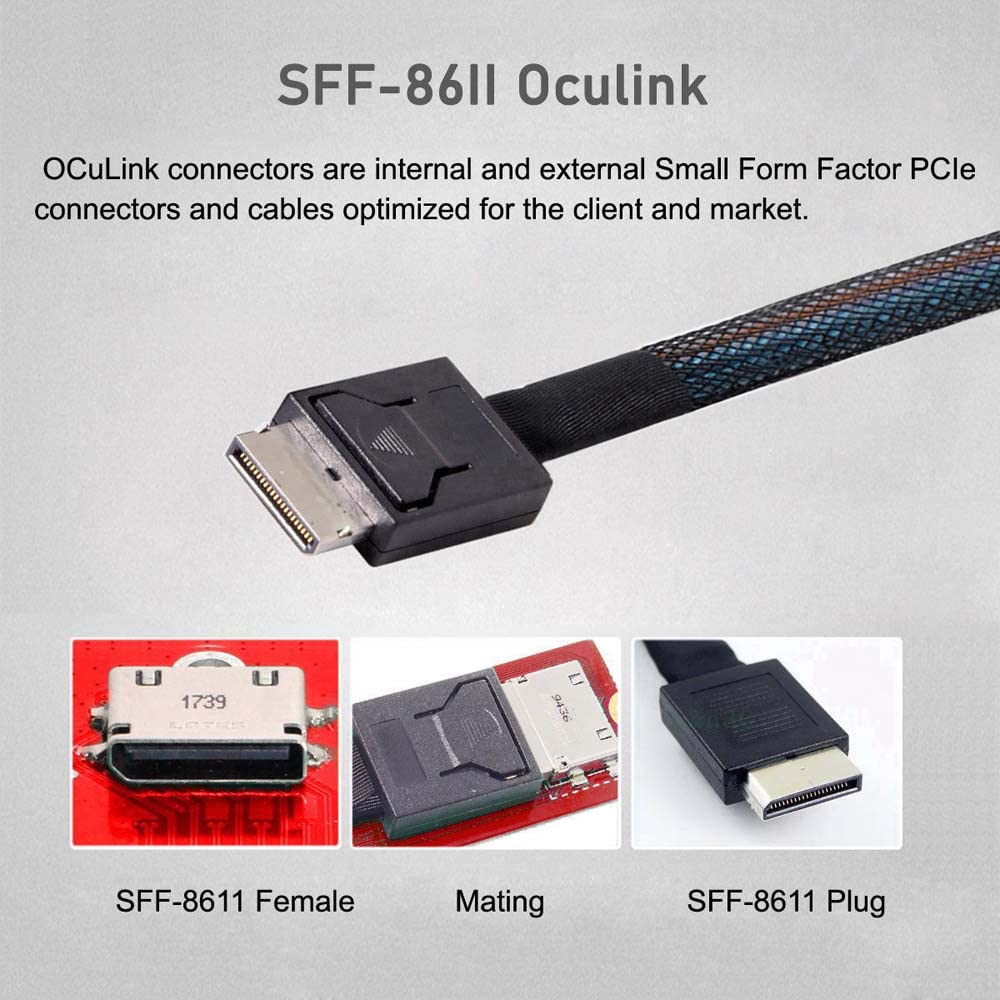 cablecc to Oculink Host Adapter for GPD Win Max2 External Graphics Card SSD PCI-E 3.0 M.2 M-Key SFF-8611 SFF-8612 &