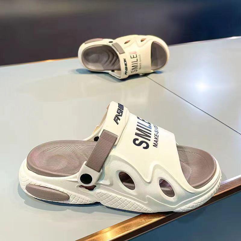 Men's Non-Slip Odorless Back-Strap Thick-Soled Slippers - Beach Sandals for Summer Outdoor Wear
