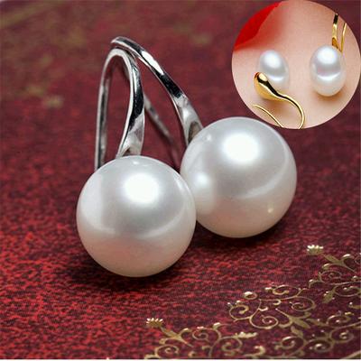 Fashion 6-7mm Earrings Natural Ornament Hook White