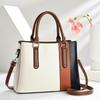 Pu Material Womens Handbag With Color Splicing Design For Daily Use