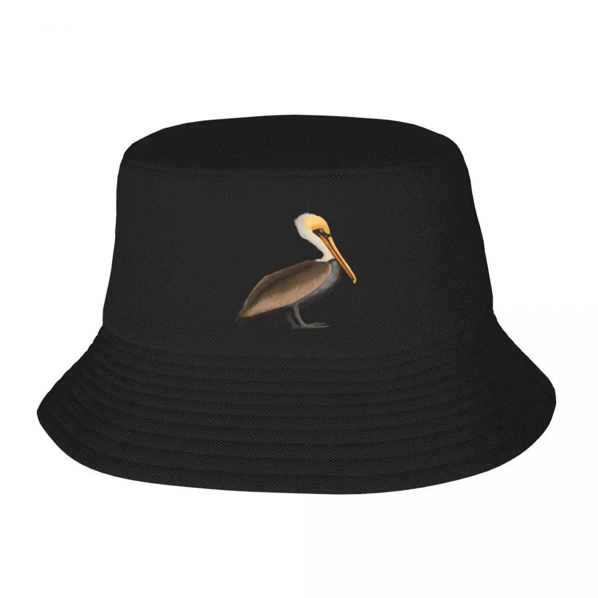 New Brown Pelican Bucket Hat Fishing Hat Hat Beach Beach Outing Western Womens Clothing Unisexs