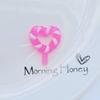 12Pcs New Luminous Heart-Shaped Lollipop Resin Figurine Crafts Flatback Cabochon Ornament Jewelry Making Hairwear Accessories