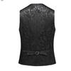 Autumn Men's Pattern Buttons Fashionable Solid Color Stage Performance Suit Sleeveless Horse Clip