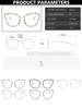 Luxury Metal Women Cat Eye Optical Glasses Frame For Women Clear Fashion Transparent Fashion Computer Hollow Eyeglasses