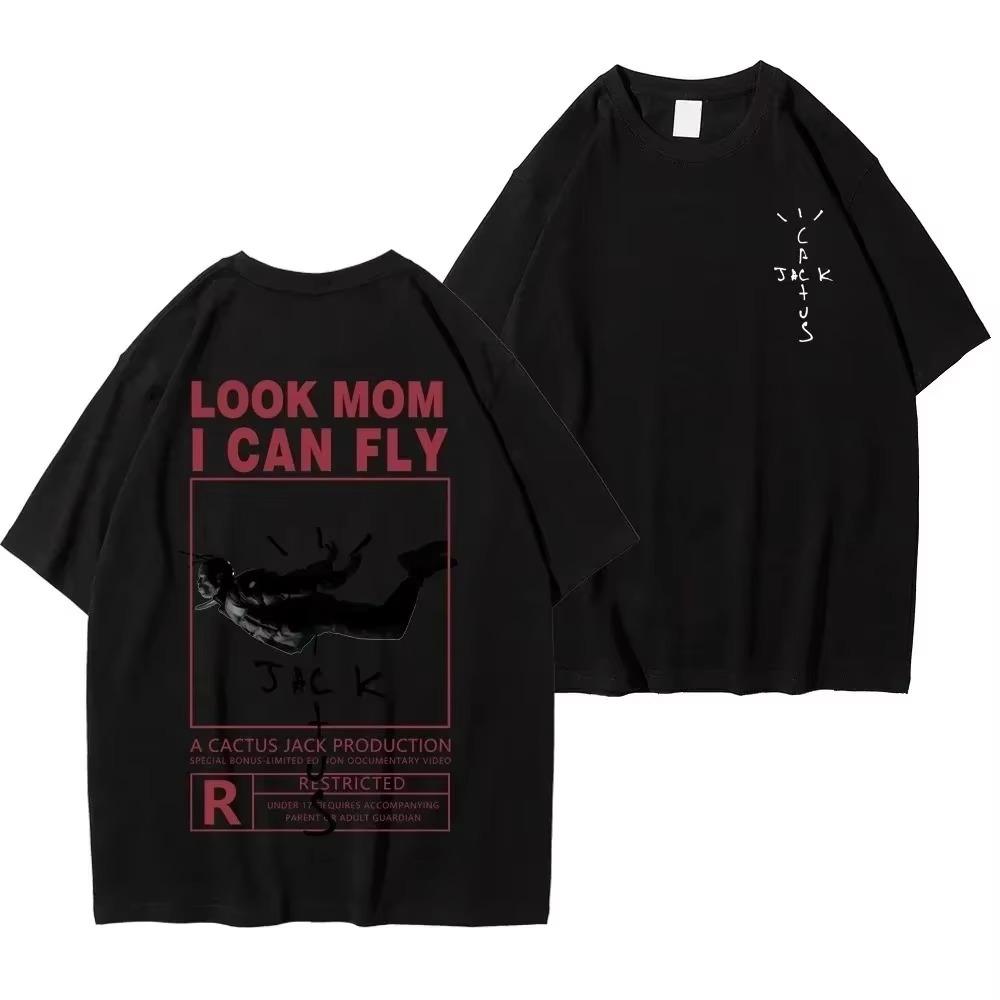 Rapper Cactus Jack Graphic Cotton T Shirt Men Women Hip Hop Tee Fashion Short Sleeve Tshirt Summer Oversized T-shirts Tops