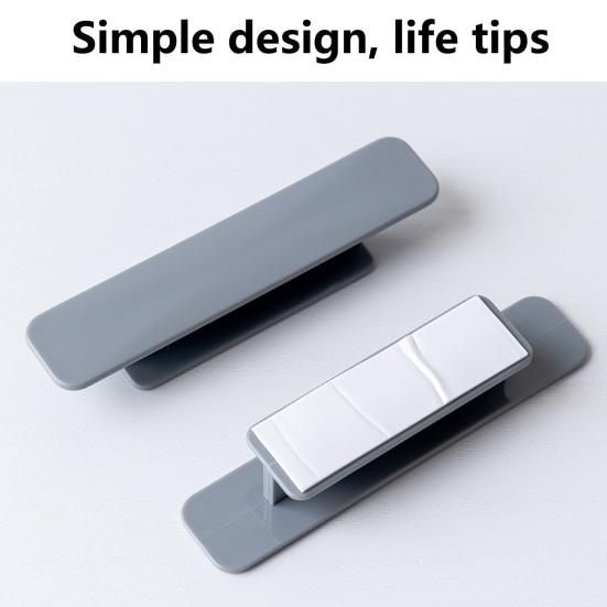 1 Pair Cabinet Handle Punch-free Self-adhesive Cabinet Cupboard Door Pull Handle Home Supply