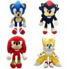 Hedgehog Sonic Plush Toy Backpack - Super Sonic & Tails Doll Set