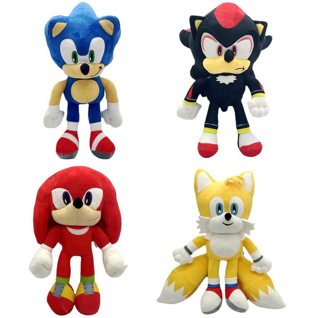 Hedgehog Sonic Plush Toy Backpack - Super Sonic & Tails Doll Set