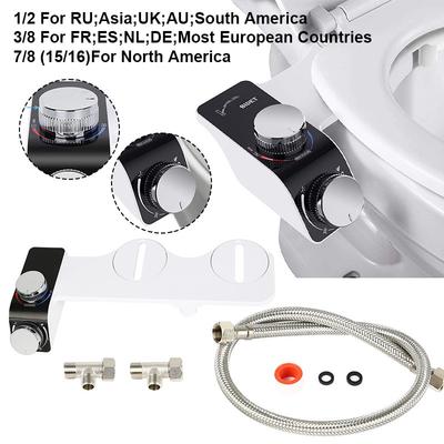 Bidet Toilet Attachment Single Cold Water for Toilet Seat Self Cleaning Pressure Water Bidet Toilet Seat