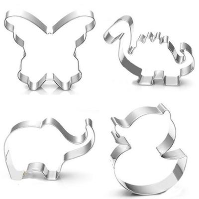 Cute Animal Shape Cookies Cutter Mold Stainless Steel Biscuit Baking Mould Tool