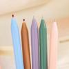 6pcs/mix Simple Macaron Color Press Pen Student Exam Bullet Gel Pen Learning Office Press Black Water Pen Writing Supplies