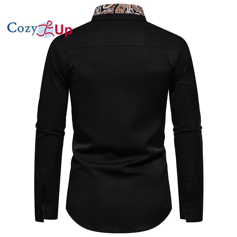 Cozy Up Men's Casual Long Sleeve Stretch Dress Shirt Wrinkle-Free Regular Fit Button Down Shirts