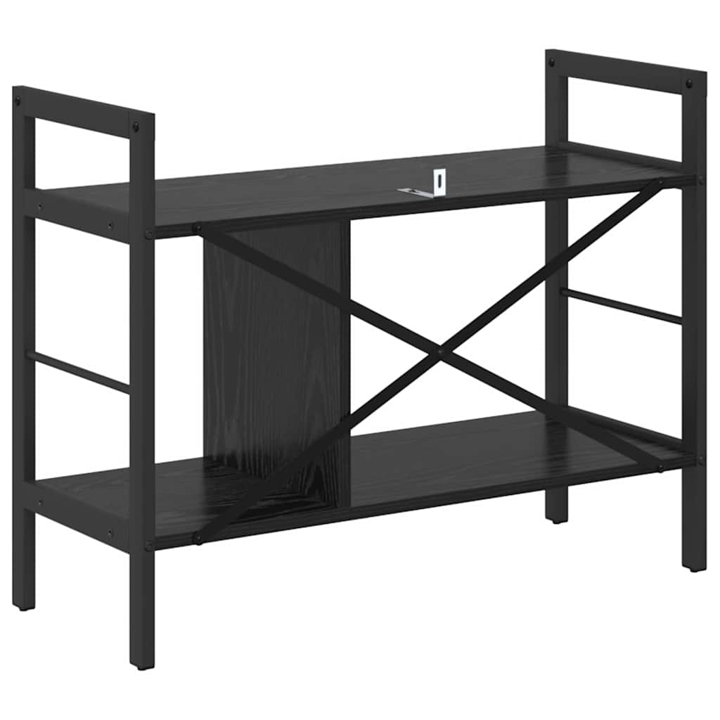 Bookshelf Black Oak Effect 75 x 30 x 58.5 cm