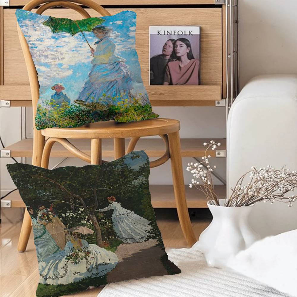 Lmpressionism Artist Cushion Cover Polyester Sofa Cushions Decorative Throw Pillows Home Decoration Pillowcover