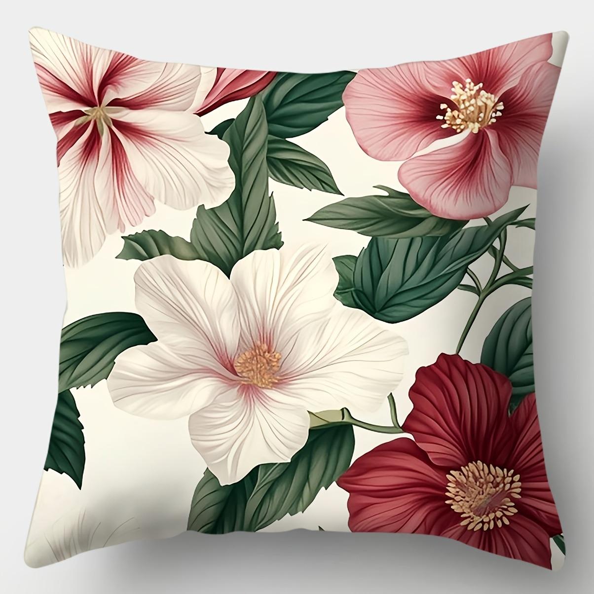 

Elegant Peony Flower PillowcaseLiving room sofa cushion cover, soft and comfortable, bedroom room decoration 16x16in 40x40cm