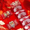 Folding Red Envelope 6/10 Card Slots Red Pocket Lucky Money Evenlopes Red Ita Bag Spring Festival Hongbao Nouvel An Chinois 2026