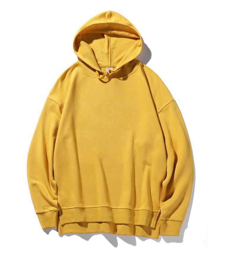 

Trendy Pure Cotton Pullover Hoodie with Custom Logo and Drop Shoulder Design L